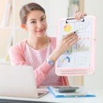 Pink Heavy Duty Clipboard with Storage Box