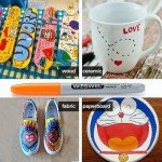 WOSWEL 50 Pack Assorted Fine Tip Permanent Markers