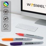 WOSWEL 50 Pack Assorted Fine Tip Permanent Markers