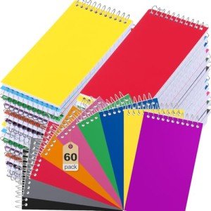 Mini Lined Notepads - 75 Sheets, 5 Colors