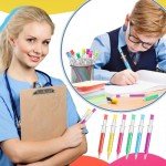 Colorful Retractable Syringe Pens - 100 Pack