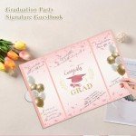 2025 Graduation Guest Book – Pink Sign-In Decor