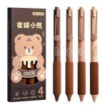 Cute Cartoon Bear Gel Pens - Set of 4
