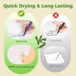 8-Pack Fine Point Gel Pens, Quick Dry Black Ink