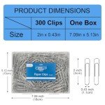 Jumbo Non-Slip Paper Clips, 300 Count