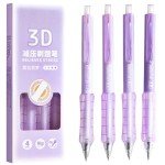 4-Piece Cute Gel Ink Pens Set - Purple