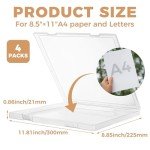 4-Pack Clear Paper Organizer for School & Crafts