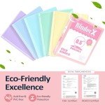 6 Pack Durable 0.5 Inch 3 Ring Binders