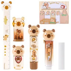 Cute Capybara 7-Piece Kawaii Stationery Set