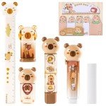 Cute Capybara 7-Piece Kawaii Stationery Set