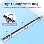 6 Pack Durable 0.5 Inch 3 Ring Binders