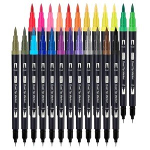 EBOT Dual Markers Set - 24 Colors for Art