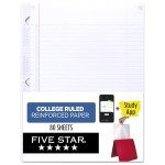 Five Star Reinforced College Ruled Loose Leaf Paper