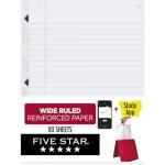 Five Star Wide Ruled Loose Leaf Notebook Paper