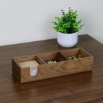 Bamboo Sticky Note and Pencil Holder Organizer