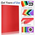 Soeez 6 Pack Heavy Duty Colored Plastic Folders