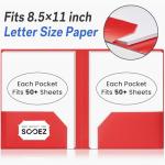 Soeez 6 Pack Heavy Duty Colored Plastic Folders