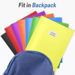 Soeez 6 Pack Heavy Duty Colored Plastic Folders