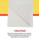 School Smart 6-ply White Railroad Board Pack