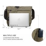 Vintage Army Green Messenger Bag for Laptops