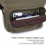 Vintage Army Green Messenger Bag for Laptops