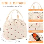 Quirky Corduroy Insulated Lunch Bag - Strawberry