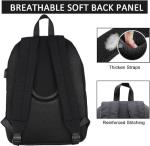 SUPACOOL Casual USB Charging Laptop Backpack Black