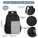 Cute Waterproof Black School Backpack for Everyone