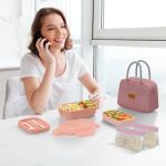 JBGOYON® Pink Bento Lunch Box Set with Utensils