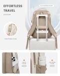 Cute LOVEVOOK Backpack for Teen Girls, Beige-Khaki