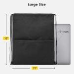 Vorspack Water-Resistant Drawstring Backpack - Black