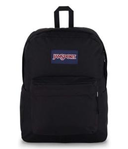 JanSport SuperBreak Plus Black Backpack with Laptop Sleeve