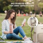 LOVEVOOK Women’s Waterproof Laptop Backpack - Beige-Khaki