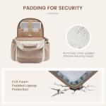 LOVEVOOK Women’s Waterproof Laptop Backpack - Beige-Khaki