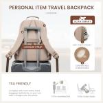 LOVEVOOK Women’s Waterproof Laptop Backpack - Beige-Khaki