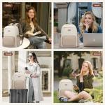 LOVEVOOK Women’s Waterproof Laptop Backpack - Beige-Khaki