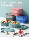 KEMETHY 3-Tier Bento Lunch Box Set Green