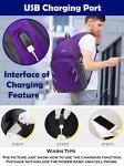 College Laptop Backpack with USB Charging Port