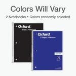 Oxford 1-Subject Spiral Notebooks, Wide Ruled, 2 Pack