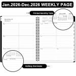 2024-2025 Weekly & Monthly Planner - Black