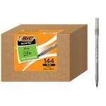 BIC Round Stic Xtra Life Black Ballpoint Pens