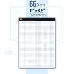 Mr. Pen 11"x8.5" 4x4 Graph Paper, 55 Sheets