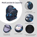 Purple Geometric Kids Backpack for School and Fun