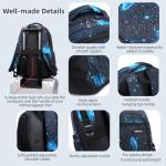 Purple Geometric Kids Backpack for School and Fun