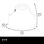 Neoprene Insulated Lunch Tote Bag - Black