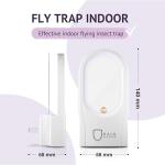 Halo Guard Indoor Insect Trap - Safe, Odorless Fly & Mosquito Killer with 3 Refill Packs