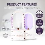 Halo Guard Indoor Insect Trap - Safe, Odorless Fly & Mosquito Killer with 3 Refill Packs