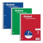 Oxford 1-Subject Wide Ruled Notebooks, 3 Pack