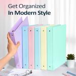6 Pack Durable 0.5 Inch 3 Ring Binders
