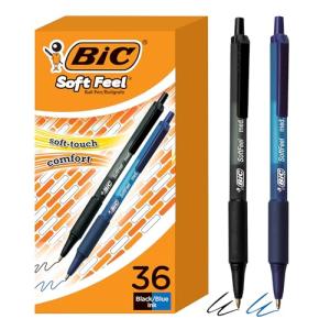 BIC Soft Feel Retractable Ballpoint Pens - 36 Count